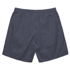 Back view of blue Friends From New York beach shorts.